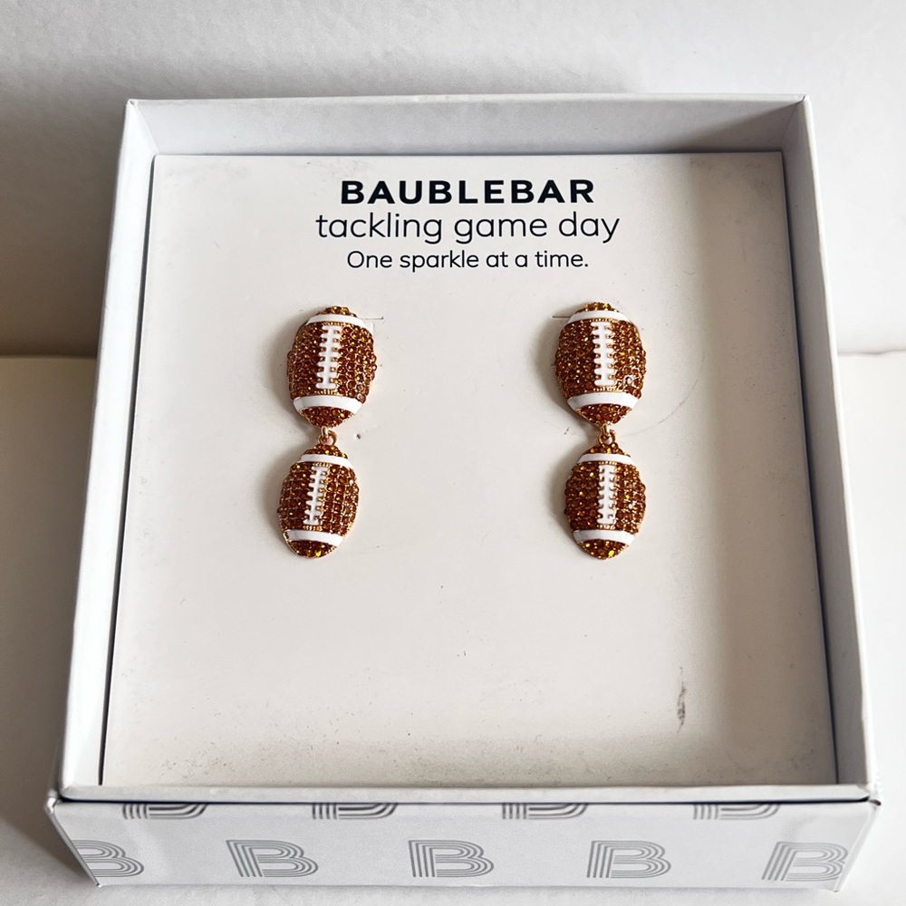 NWT BaubleBar "Tackling Game Day" Football Earrings